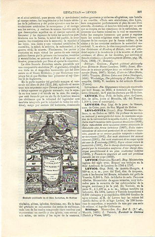 LAMINA V09766: Grabado del libro Leviathan de Hobbes