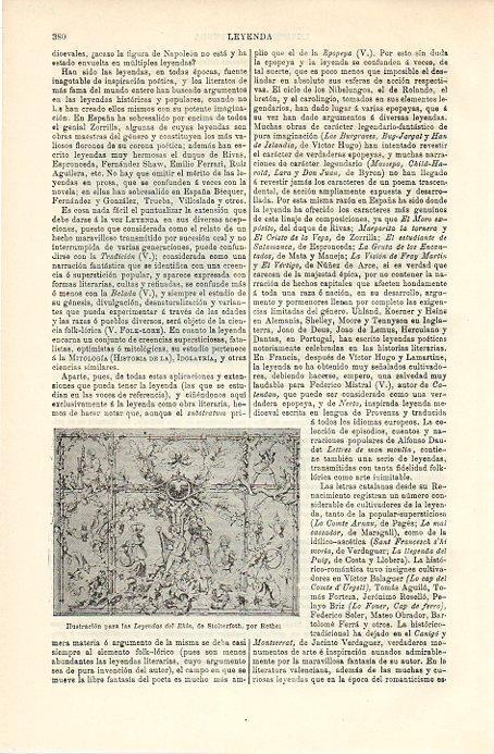 LAMINA V09775: Ilustracion para las Leyendas del Rhin, por Rethel