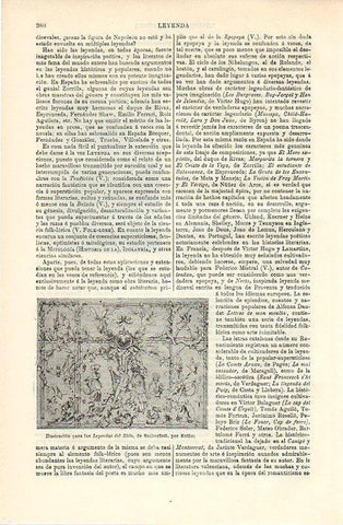 LAMINA V09775: Ilustracion para las Leyendas del Rhin, por Rethel