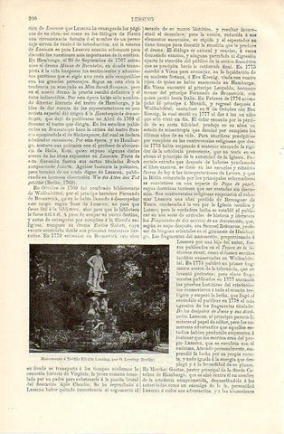 LAMINA V09753: Monumento a Teofilo Efraim Lessing en Berlin