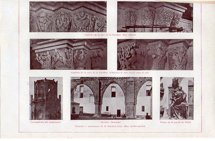 LAMINA V09735: Capiteles y claustro de la Catedral de Lerida