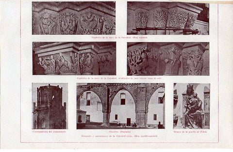 LAMINA V09735: Capiteles y claustro de la Catedral de Lerida