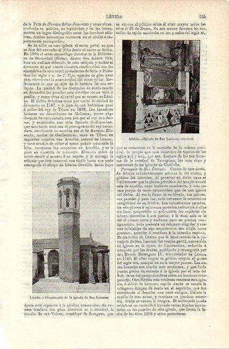 LAMINA V09737: Iglesia de San Lorenzo en Lerida