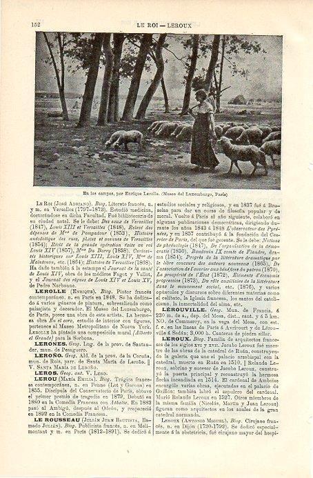 LAMINA V09745: En los campos, por Enrique Lerolle