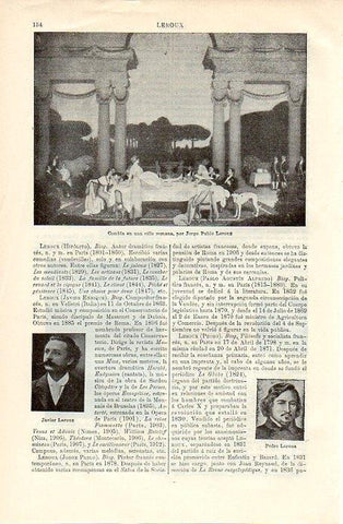 LAMINA V09746: Comida en una villa romana, por Jorge Pablo Leroux