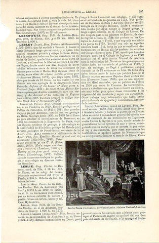 LAMINA V09750: Sancho Panza y la duquesa, por Carlos Leslie