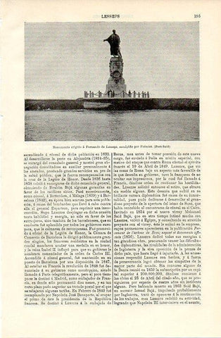 LAMINA V09752: Monumento a Fernando de Lesseps en Port Said
