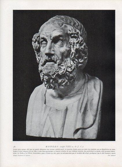 LAMINA V09884: Busto de Homero