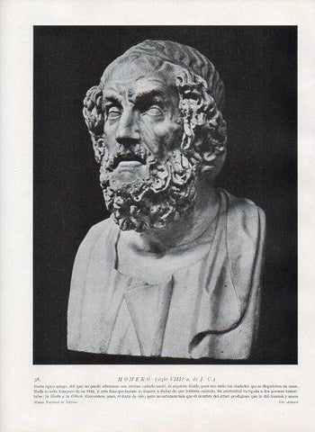 LAMINA V09884: Busto de Homero