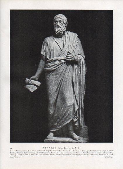 LAMINA V09885: Escultura de Hesiodo