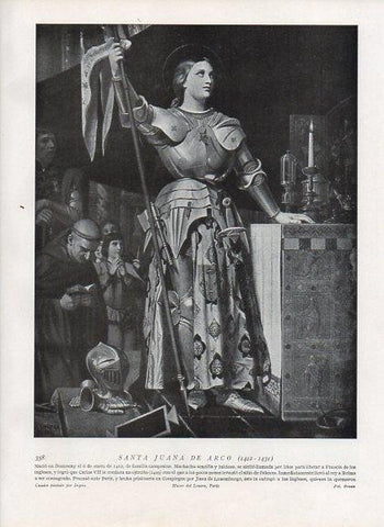 LAMINA V10022: Santa Juana de Arco, por Ingres