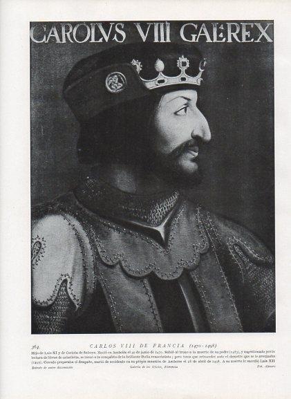 LAMINA V10024: Retrato de Carlos VIII de Francia