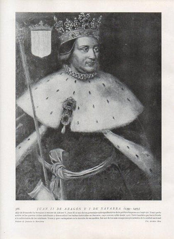 LAMINA V10035: Juan II de Aragon y I de Navarra