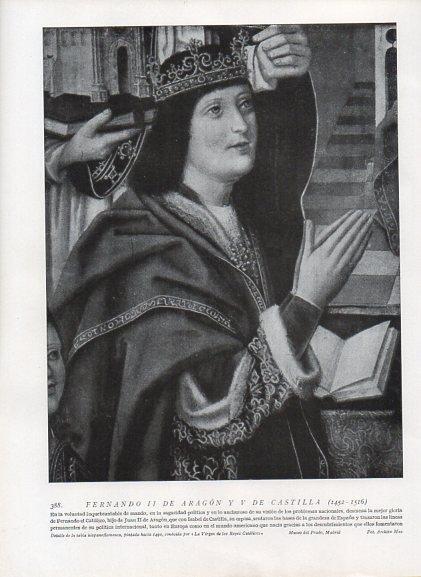 LAMINA V10036: Fernado II de Aragon y V de Castilla