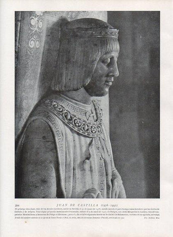 LAMINA V10039: Detalle del sepulcro de Juan de Castilla