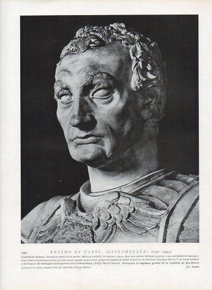 LAMINA V09992: Cabeza de la estatua de Erasmo da Narni, Gattamelata
