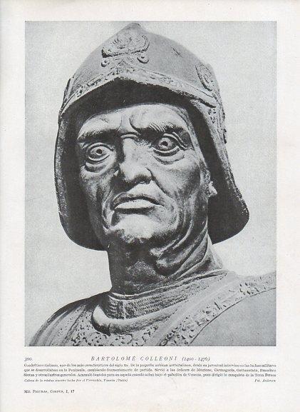 LAMINA V09993: Cabeza de la estatua de Bartolome Colleoni