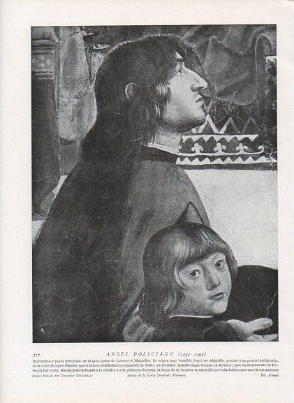 LAMINA V10001: Angel Policiano, por Domenico Ghirlandaio