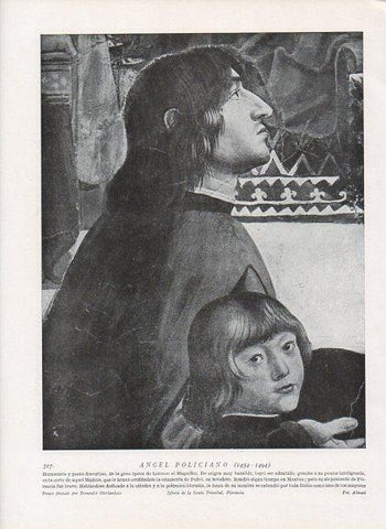 LAMINA V10001: Angel Policiano, por Domenico Ghirlandaio