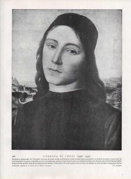 LAMINA V10006: Autorretrato de Lorenzo di Credi