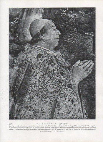 LAMINA V10008: Alejandro VI, por Pinturicchio