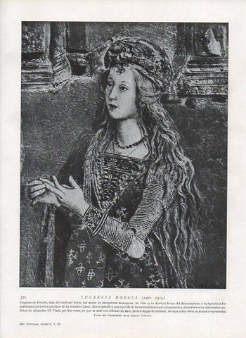 LAMINA V10009: Lucrecia Borgia, por Pinturicchio