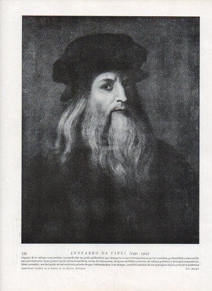 LAMINA V10012: Autorretrato de Leonardo da Vinci