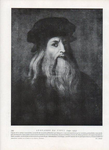 LAMINA V10012: Autorretrato de Leonardo da Vinci