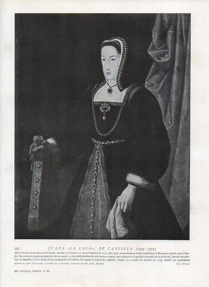 LAMINA V10041: Retratp de Juana de Castilla, La Loca
