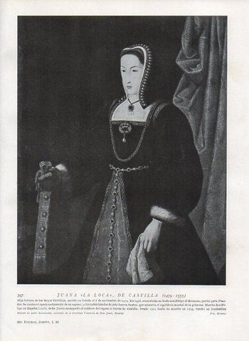 LAMINA V10041: Retratp de Juana de Castilla, La Loca