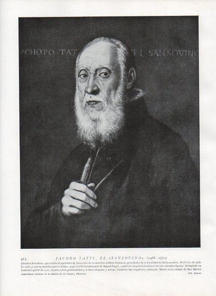 LAMINA V10076: Autorretrato de Jacobo Tatti, el Sansovino
