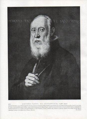 LAMINA V10076: Autorretrato de Jacobo Tatti, el Sansovino