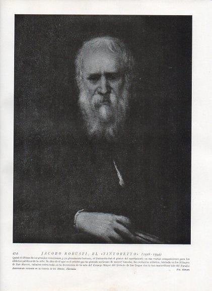 LAMINA V10077: Autorretrato de Tintoretto