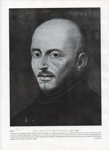 LAMINA V10079: Retrato de San Ignacio de Loyola