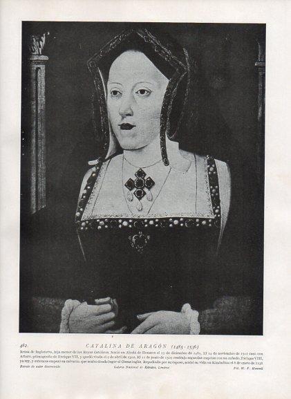 LAMINA V10081: Retrato de Catalina de Aragon