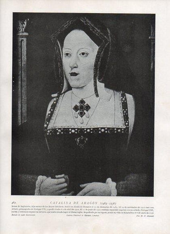 LAMINA V10081: Retrato de Catalina de Aragon