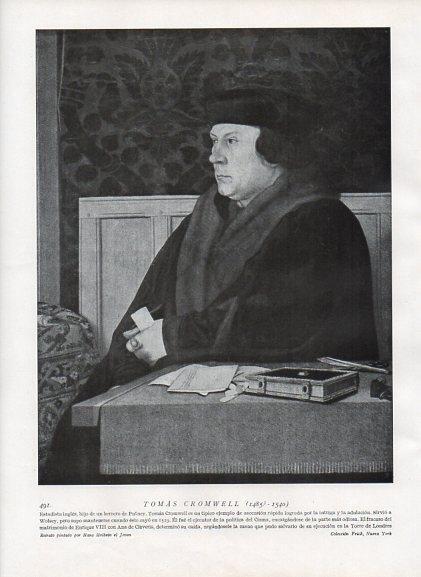 LAMINA V10085: Retrato de Tomas Cromwell, por Holbein el Joven