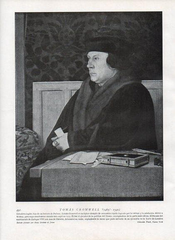 LAMINA V10085: Retrato de Tomas Cromwell, por Holbein el Joven