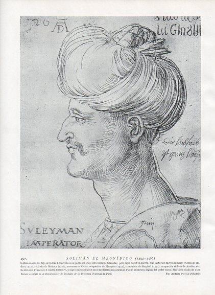 LAMINA V10088: Retrato de Soliman El Magnifico