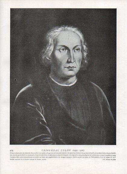 LAMINA V10046: Retrato de Cristobal Colon, Archivo General de Indias