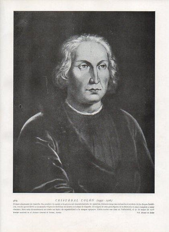 LAMINA V10046: Retrato de Cristobal Colon, Archivo General de Indias