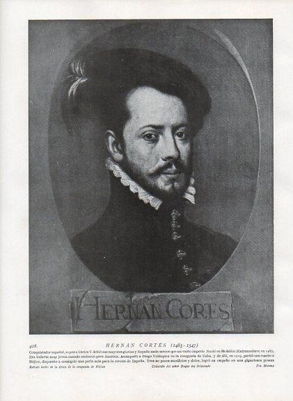 LAMINA V10050: Retrato de Hernan Cortes