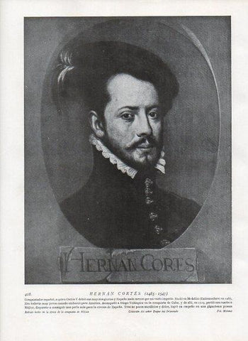 LAMINA V10050: Retrato de Hernan Cortes