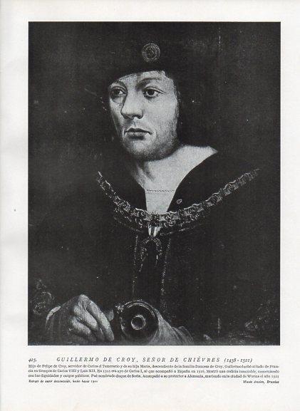 LAMINA V10054: Retrato de Guillermo de Croy, autor desconocido