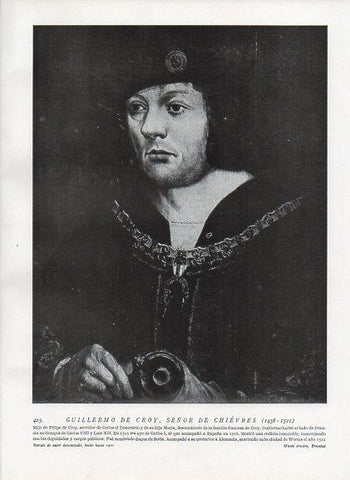LAMINA V10054: Retrato de Guillermo de Croy, autor desconocido