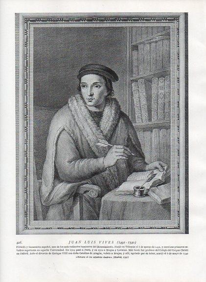 LAMINA V10055: Retrato de Juan Luis Vives, españoles ilustres