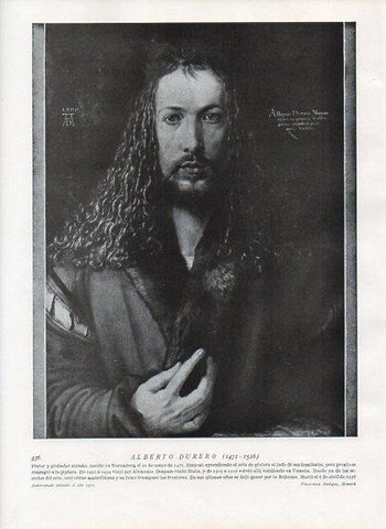 LAMINA V10059: Autorretrato de Alberto Durero