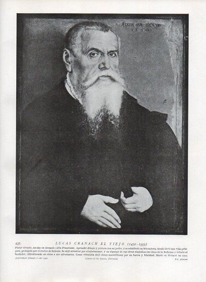 LAMINA V10060: Autorretrato de Lucas Cranach el Viejo