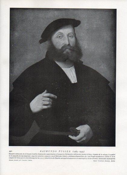 LAMINA V10062: Retrato de Raimundo Fugger, por Vincenzo Catena