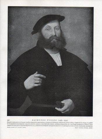 LAMINA V10062: Retrato de Raimundo Fugger, por Vincenzo Catena